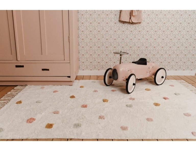 Little Dutch Vloertapijt Dots Pink - 120x170cm