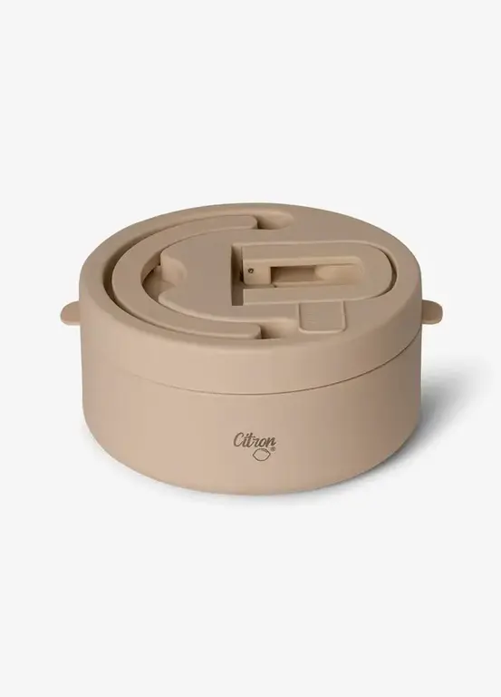 Citron Stainless Steel Food Jar 400ml Beige