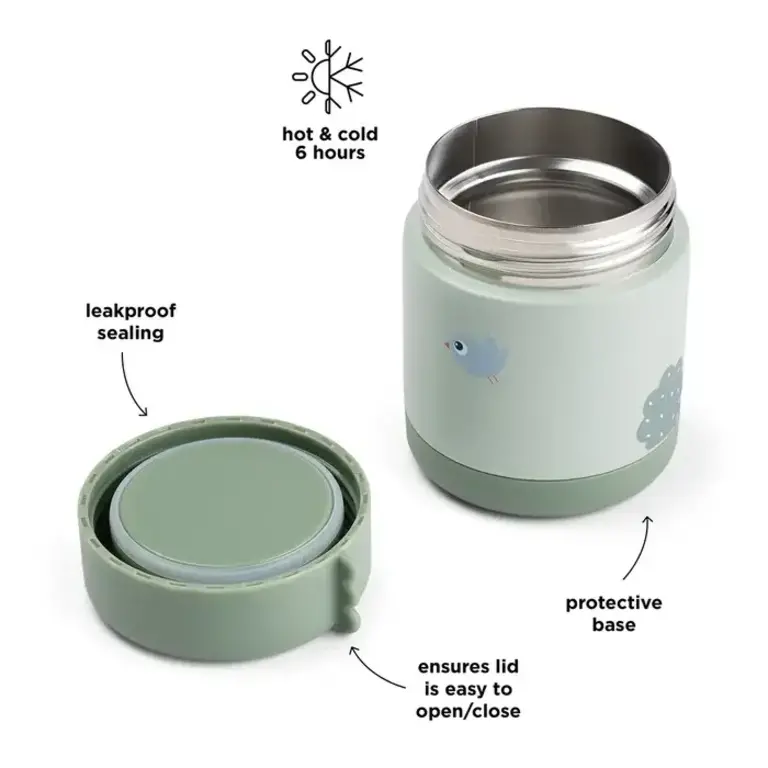 Done by Deer Insulated food jar - Playground - Green - 300 ml