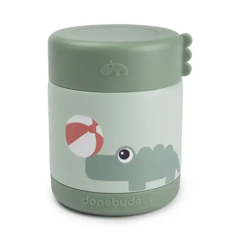 Done by Deer Insulated food jar - Playground - Green - 300 ml