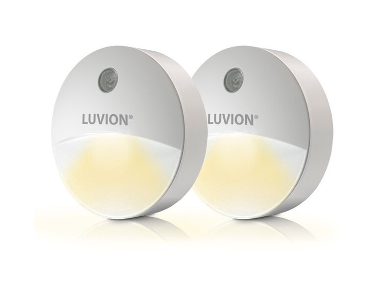 Luvion Stopcontact Nachtlampje Wit 2Pcs