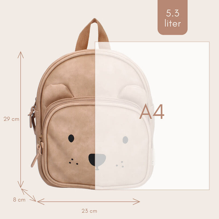 Kidzroom Rugzak Beary Excited Sand