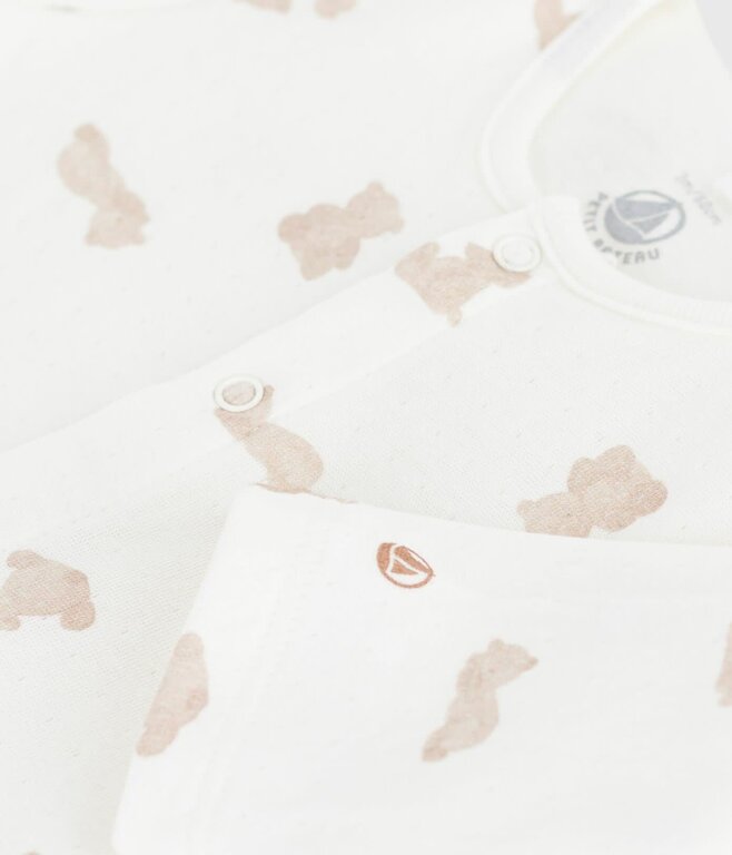 Petit Bateau Babypyjama in tubic met berenprint
