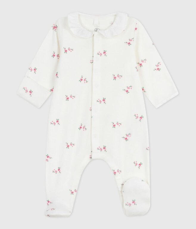 Petit Bateau Katoenen babypyjama met bloemenprint