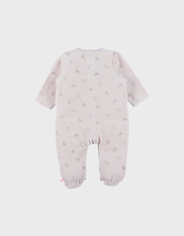 Noukie's Babypyjama van fluweel met zeehondenprint