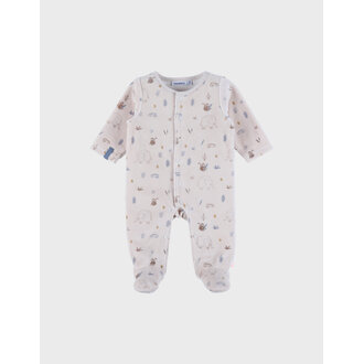 Noukie's Fluwelen babypyjama met junglepatroon