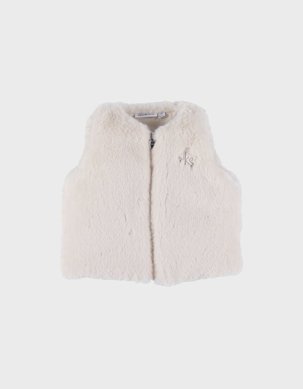 Noukie's Beige mouwloos jasje in Groloudoux