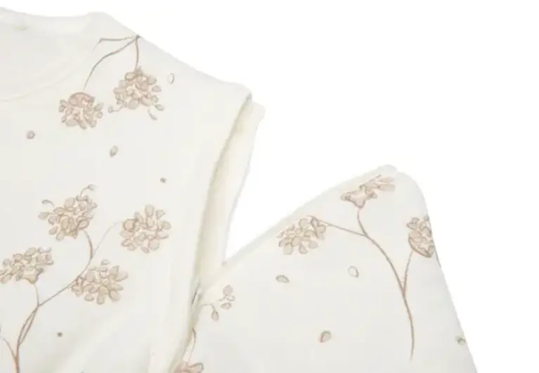 Jollein Baby Slaapzak met Afritsbare Mouw Rond - Leafy Dreams 60cm