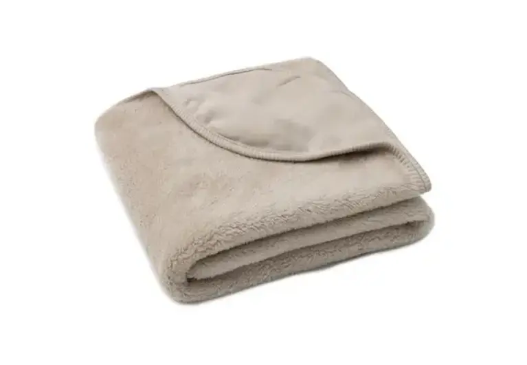 Jollein Deken Wieg 75x100cm Basic Jersey/Sherpa - Warm Sand