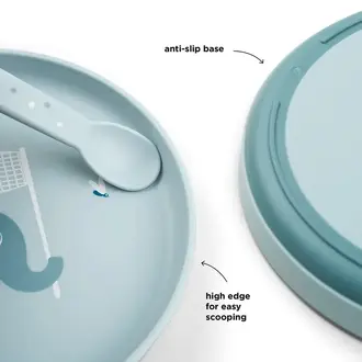 Done by Deer Foodie plate Elphee Blue