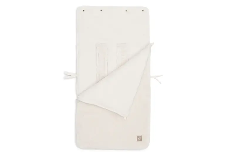 Jollein Voetenzak groep 0+ 3/5 punts gordel - Cloudy Rib Oatmael