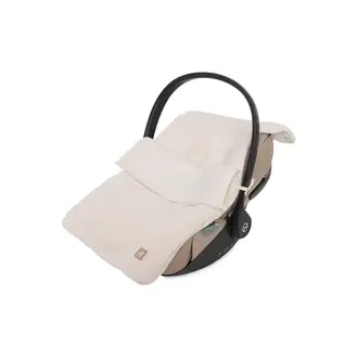 Jollein Voetenzak groep 0+ 3/5 punts gordel - Cloudy Rib Oatmael