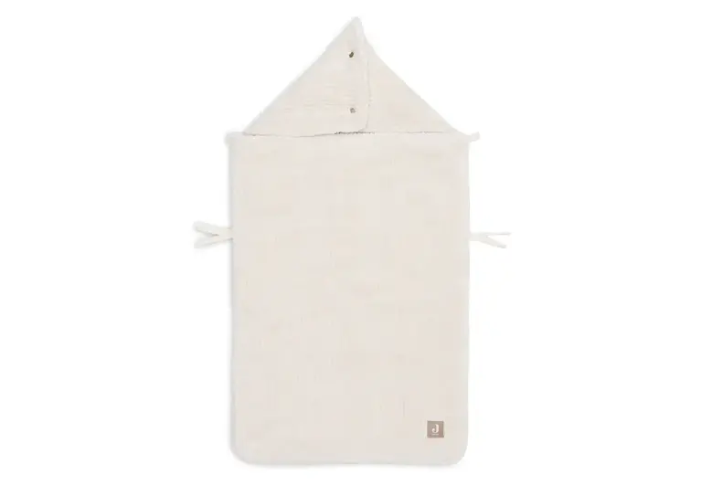 Jollein Voetenzak groep 0+ 3/5 punts gordel - Cloudy Rib Oatmael