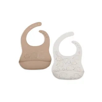 Jollein Slab Siliconen - Elephant Tales - 2 Stuks