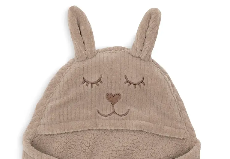 Jollein Wikkeldeken - Bunny - Cloudy Rib Milky Coffee