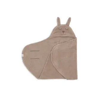 Jollein Wikkeldeken - Bunny - Cloudy Rib Milky Coffee