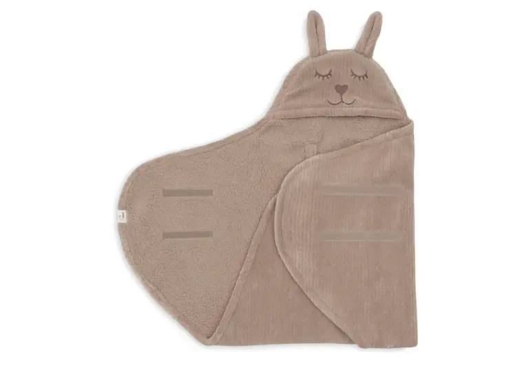 Jollein Wikkeldeken - Bunny - Cloudy Rib Milky Coffee