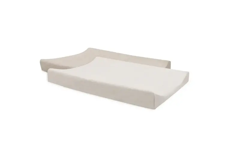 Jollein Aankleedkussenhoes Badstof Duo - 2 Stuks Oatmael-Sand