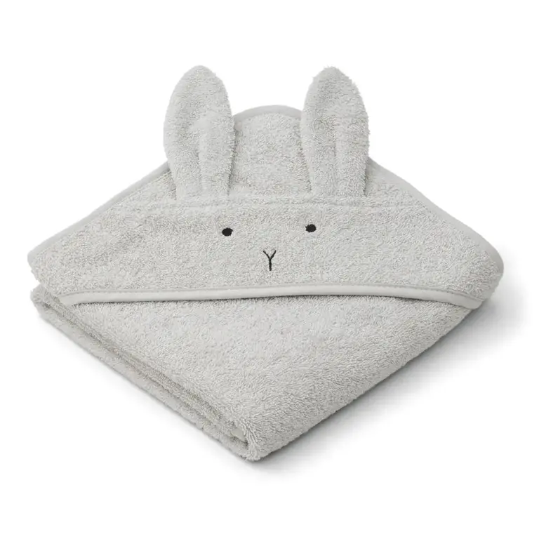 Liewood Albert Rabit Hooded Towel - Rabbit Dumbo Grey