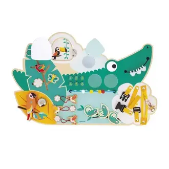 Janod Tropik wooden crocodile busy-board