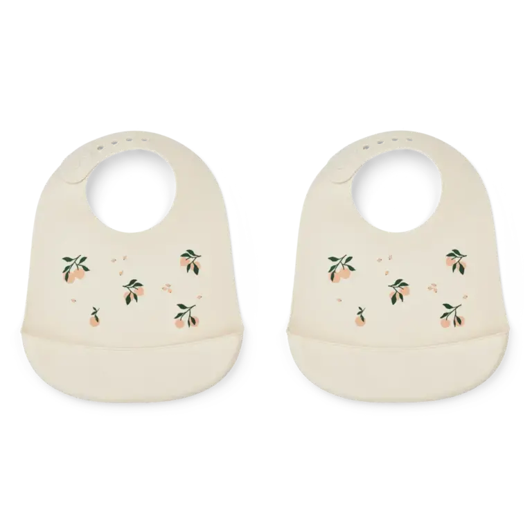 Liewood Tilda Silicone Bib 2-Pack - Peach