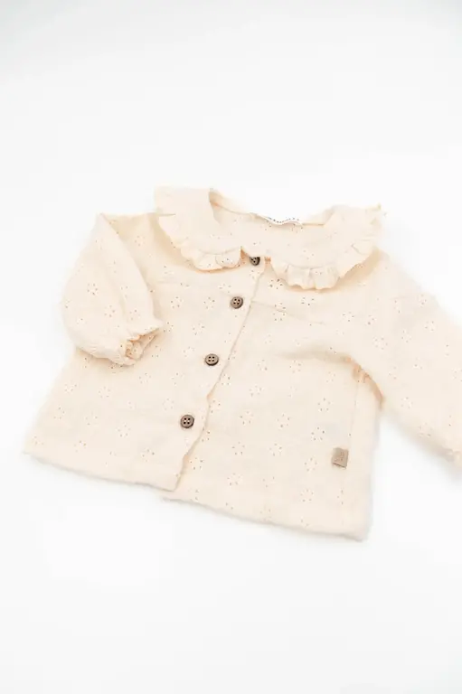Bamboom Blouse met ruches - Warm Wit