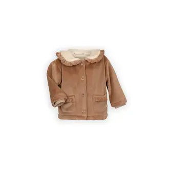 Bamboom Curderoy jas met teddy kraag - Tan Camel