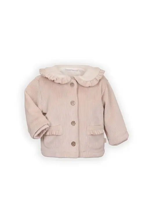 Bamboom Curderoy jas met teddy kraag - Vintage Pink