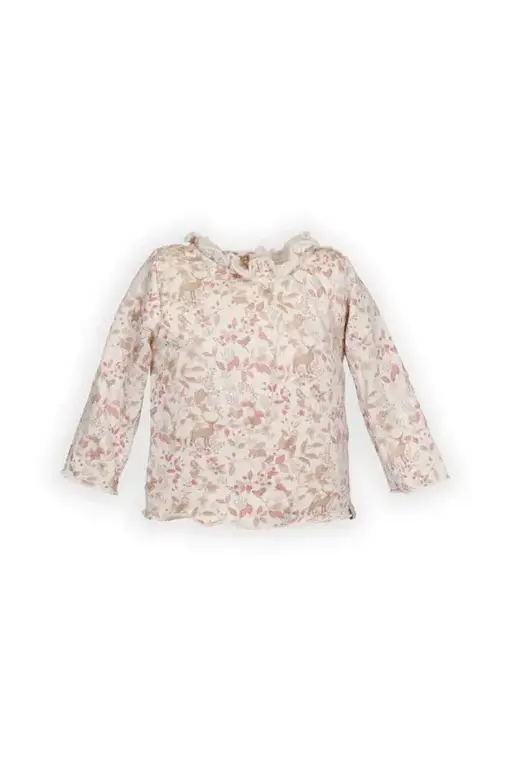 Bamboom Shirt met kraag met ruches - Print Automn Forest