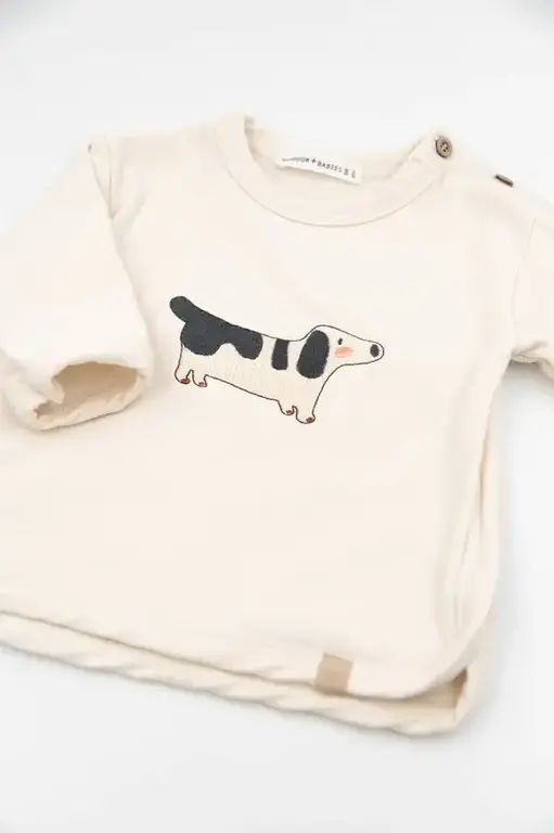 Bamboom Teckel Trui - Warm Wit