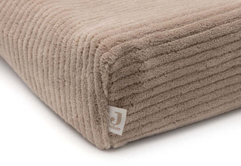 Jollein Aankleedkussenhoes 50x70cm Cloudy Rib - Milky Coffee