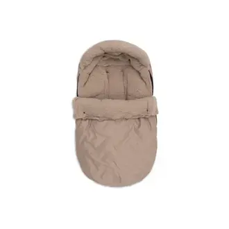 Jollein Voetenzak groep 0+ 3/5 punts gordel Embossed - Milky Coffee