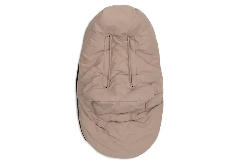 Jollein Voetenzak groep 0+ 3/5 punts gordel Embossed - Milky Coffee