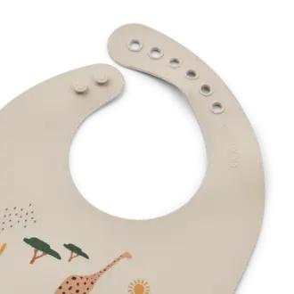 Liewood Tilda Silicone Bib 2-Pack - Safari Sandy Mix