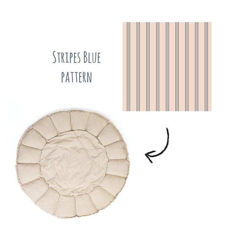 Play & Go Bloom Stripes Blue Organisch Babymatje