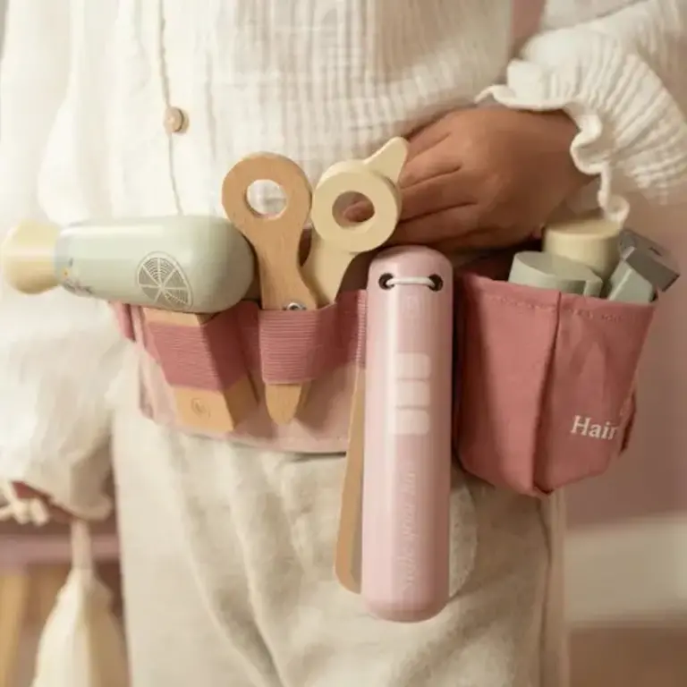 Little Dutch Houten kappersset – Roze