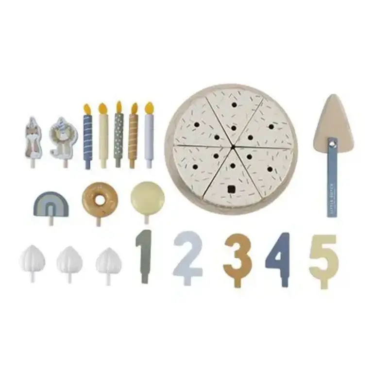 Little Dutch Houten Verjaardagstaartje - Blauw