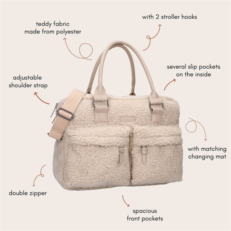 Kidzroom Luiertas Care Hello Little One Beige