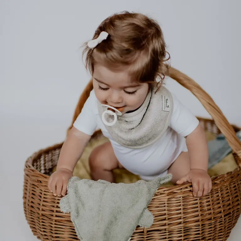 Timboo Bandana Bib Doubled 36X20Cm - Feather Grey