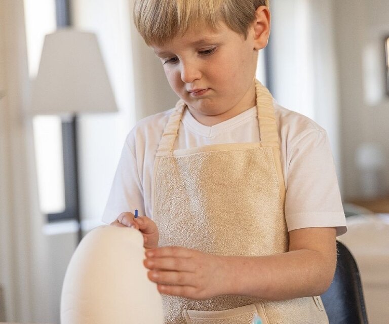 Timboo Kids Apron - Waterproof - 38x49cm - Frosted Almond