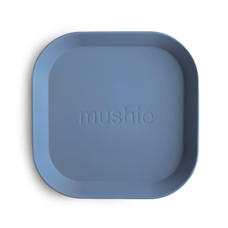 Mushie Plates Square - Twilight Blue (2PCS)