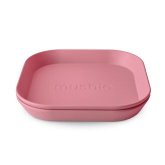 Mushie Plates Square - Dusty Rose (2PCS)