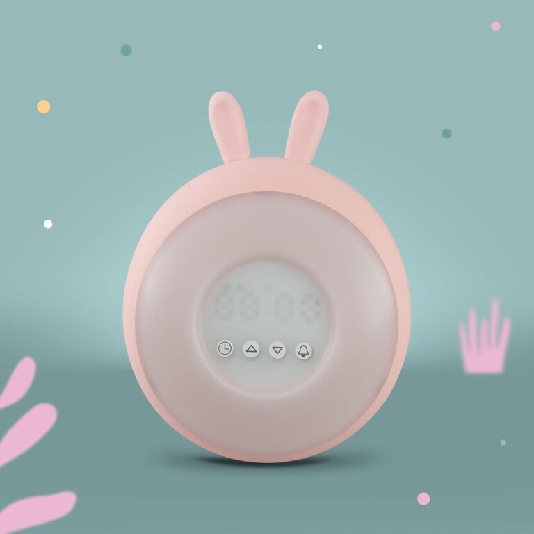 Mary's Alarm Clock/Led Light - Bunny Pink