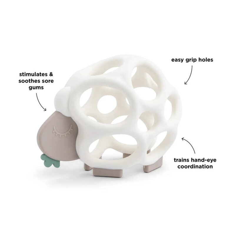 Done by Deer Grip & Teether Toy Sheep - Sand