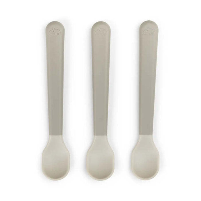 Done by Deer Foodie Easy-grip Baby Spoon 3-Pack - Sand
