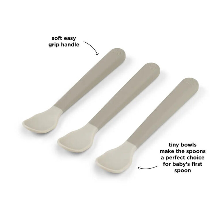 Done by Deer Foodie Easy-grip Baby Spoon 3-Pack - Sand