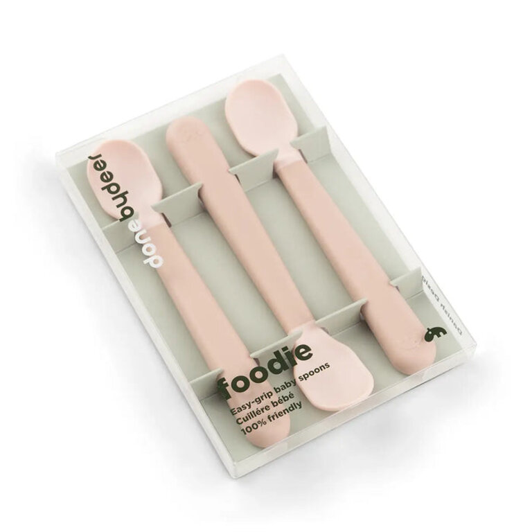 Done by Deer Foodie Easy-grip Baby Spoon 3-Pack - Powder