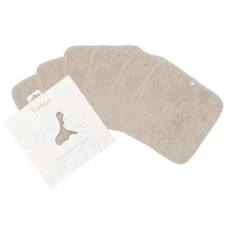 Timboo Reusable Soft Wipes (6 pieces) - Feather Grey