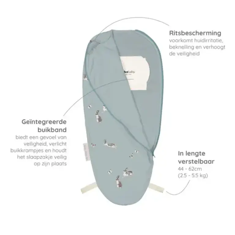 Puckababy The Original - Piep 0/3 M - Cotton -  Bunnies