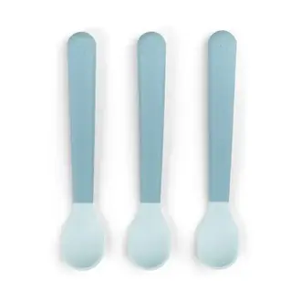 Done by Deer Foodie Easy-grip Baby Spoon 3-Pack - Blue